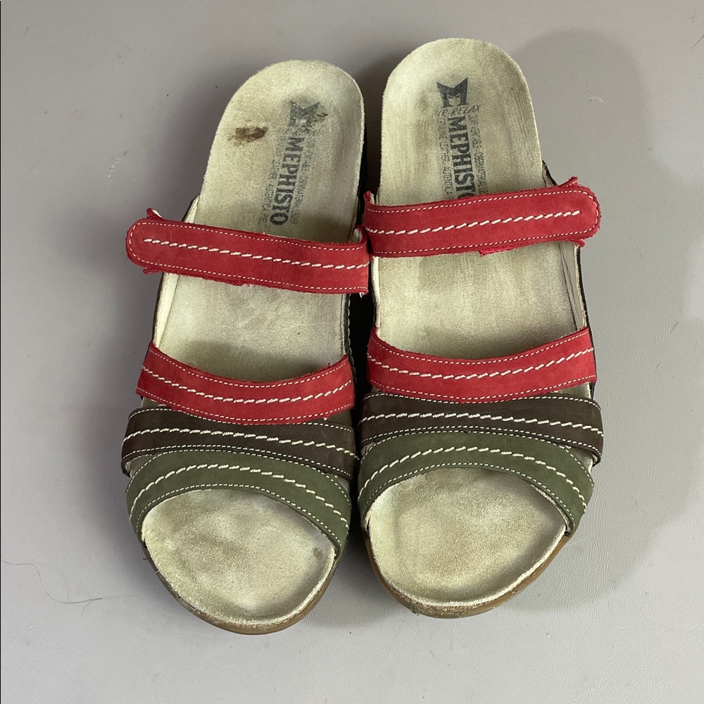 MEPHISTO WOMEN’S MULTICOLOR SANDALS WITH AIR RELAXED TECHNOLOGY SIZE 41